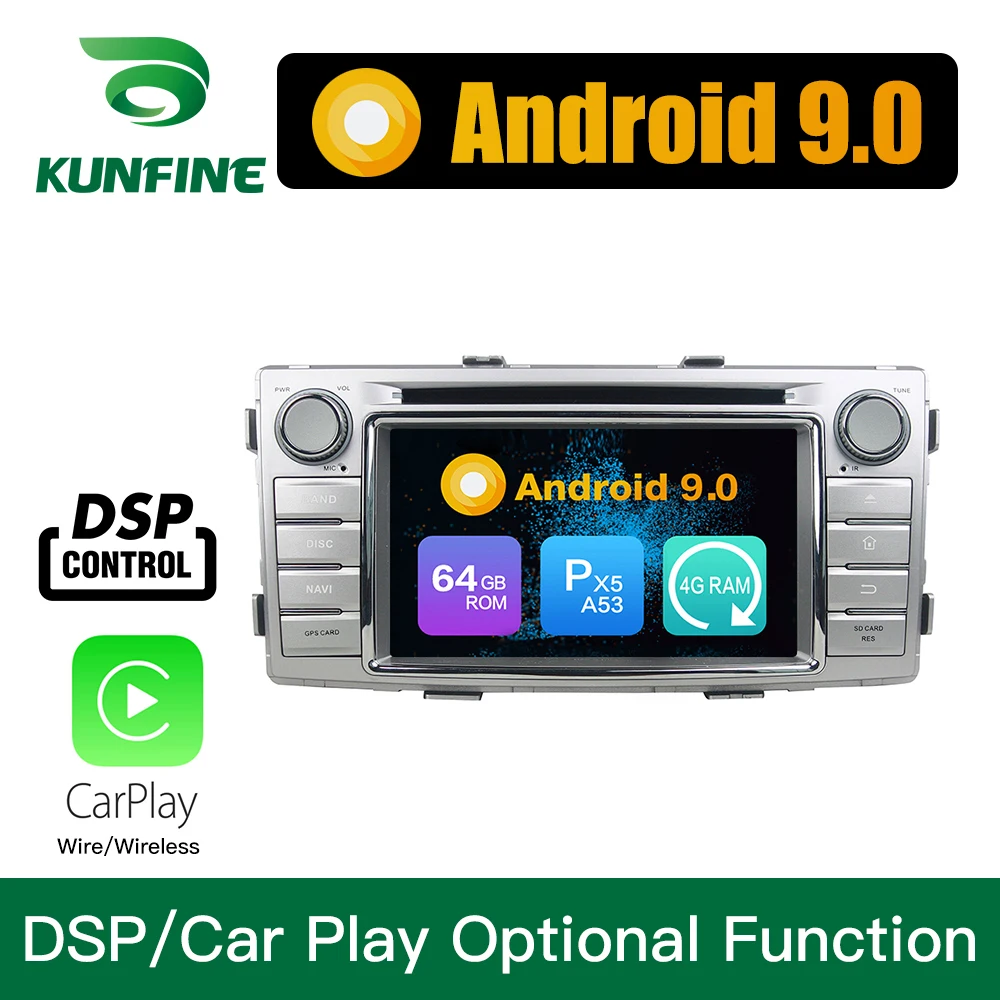 Android 9 0 Восьмиядерный 4 Гб ОЗУ 64 ПЗУ автомобильный DVD GPS мультимедийный плеер