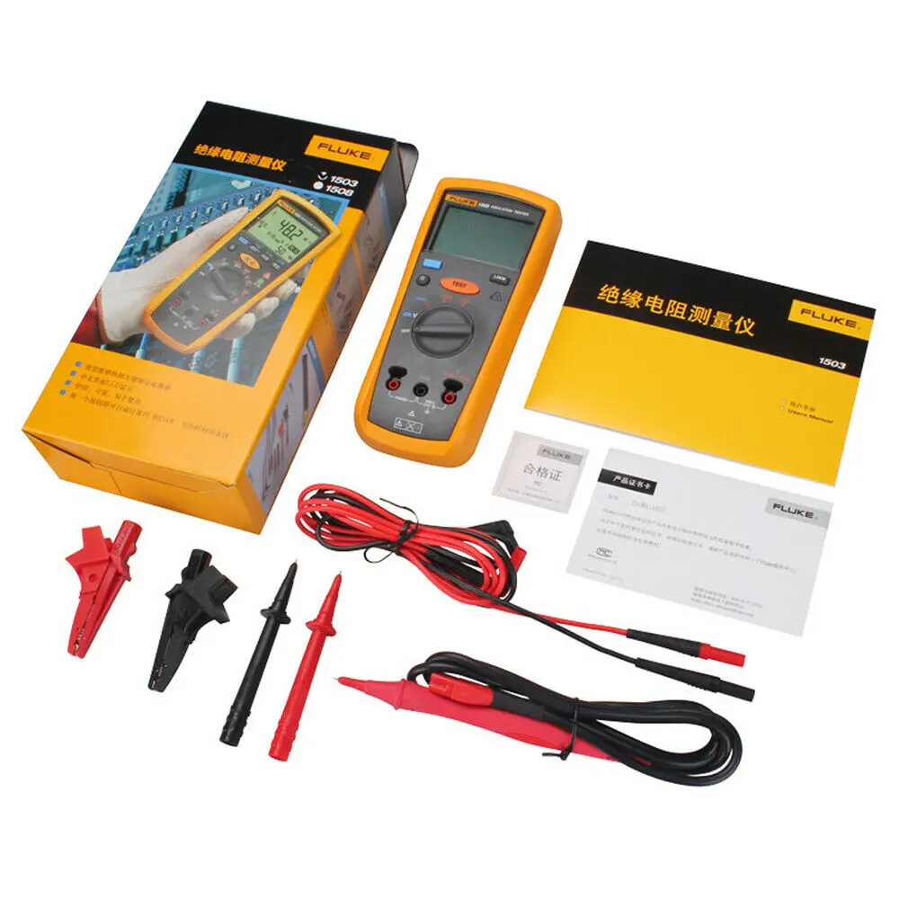 Портативный цифровой тестер сопротивления изоляции Fluke 1503 F1503 Мегаомметр