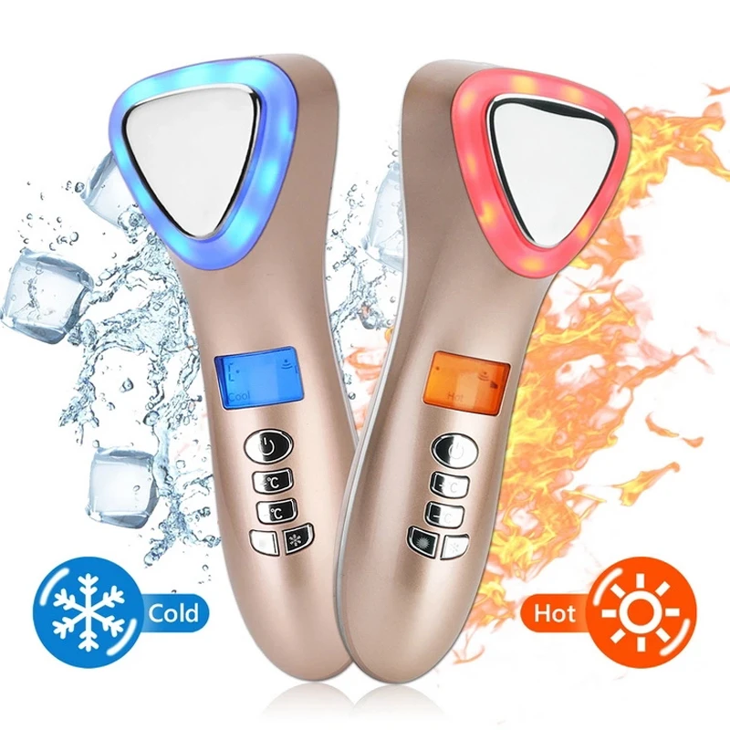 

Ultrasonic Cryotherapy LED Hot Cold Hammer Facial Lifting Vibration Massager Face Body Spa Import Export Ion Beauty Equipment