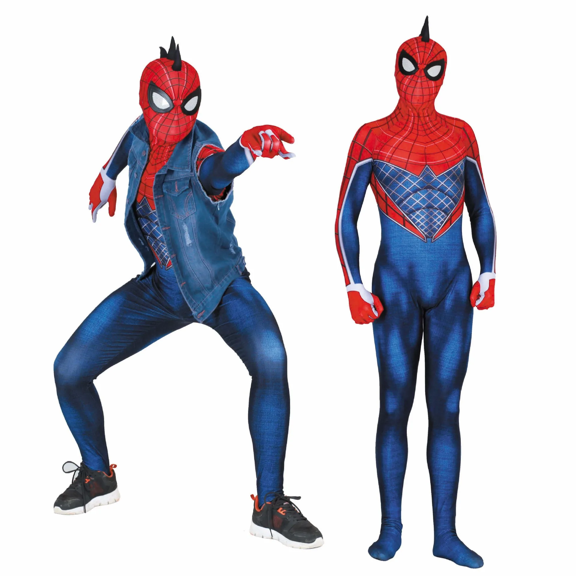 Костюм Человека-паука в стиле панк, игра Marvel, sony, PS4, эксклюзивная Игра в стиле панк, карнавальный костюм Человека-паука, костюмы на Хэллоуин для детей и взрослых