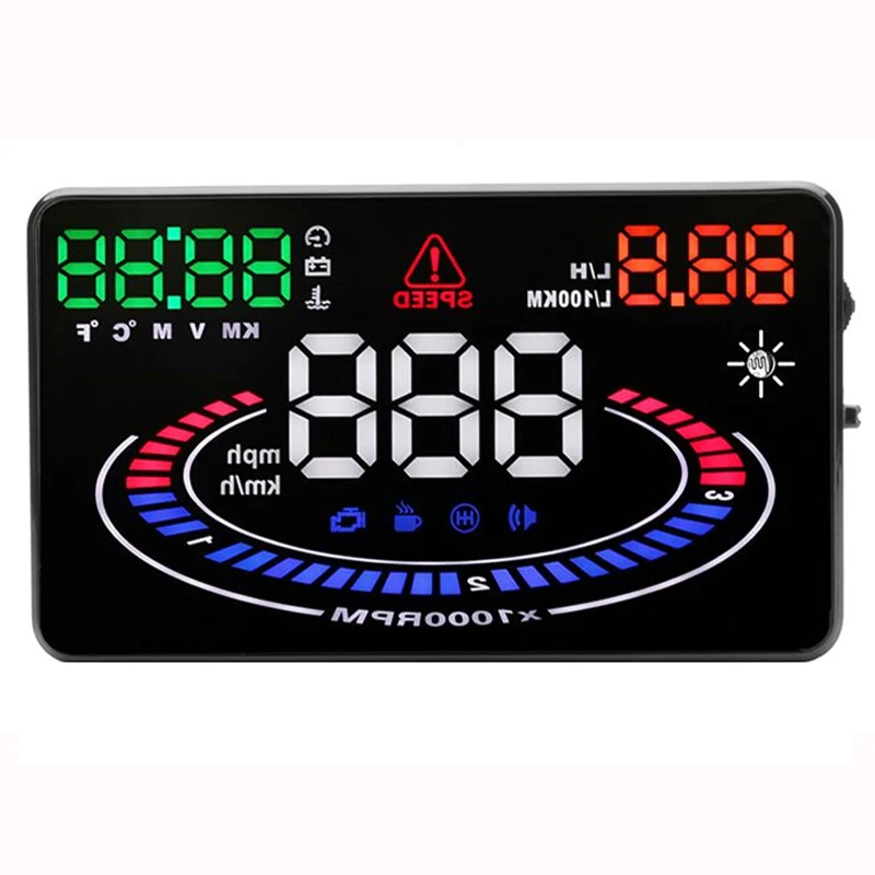 

XYCING E300 5.5 inch OBD II EUOBD Car HUD Heads Up Display Speedometer Windscreen Projector Auto Driving Alarm KM/H MPH Display