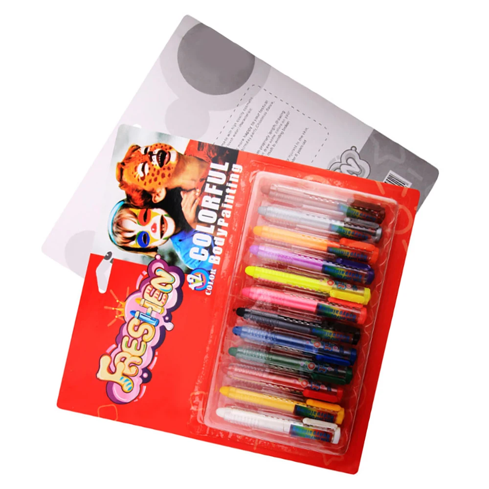 Стирающаяся ручка для рисования лица 12 цветов|Ручки и кисти картин по номерам| |