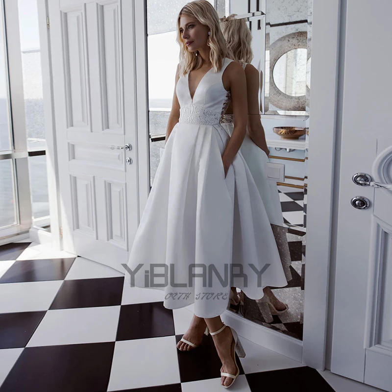 

YILIBERE Lace Wedding Dress Short Sleeve O-Neck Plus Size Luxury Lace Appliques Tulle Cathedral Train Robe Fluffy skirt
