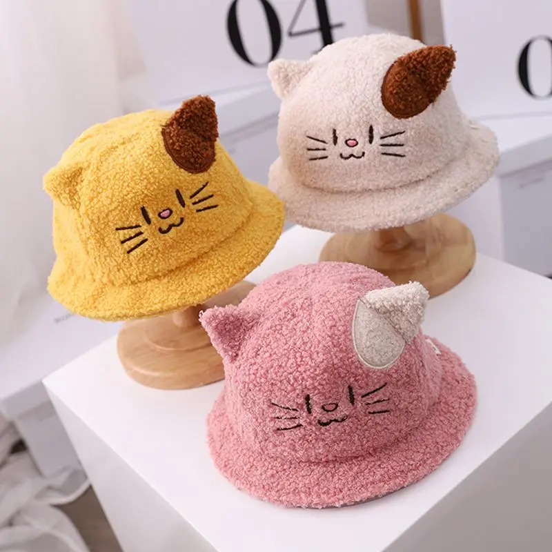 

Cute Little Grass Baby Hat Summer Breathable Cotton Boys Girls Bucket Hat Solid Color Infant Toddler Sun Beach Cap