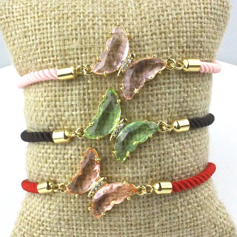 10 шт./лот новый дизайн цветной стеклянный браслет с бабочкой покрытый компонент