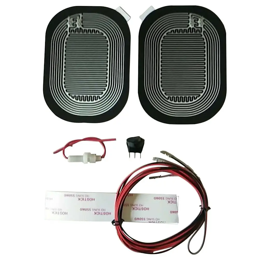 

Коврик с подогревом для автомобиля, Электрический коврик для зеркала, 12 В, 24 В постоянного тока, удаление мороза, защита стекла, подогрев сте...