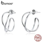 Женские серьги-гвоздики Bamoer, серьги-гвоздики из стерлингового серебра 925 пробы, гипоаллергенные ювелирные изделия, GXE1195