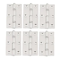 20pcs hardware stainless steel hinge door connector home furniture cabinet doors windows hinge 6 mounting holes flat hinges