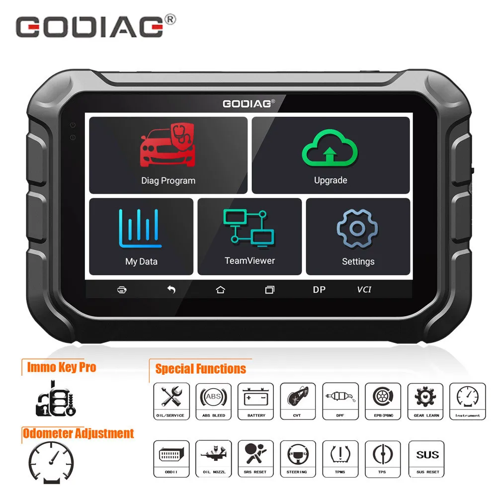 Программатор GODIAG GD801 с поддержкой программирования ключей/пробега/ABS/EPB/TPMS/EEPROM