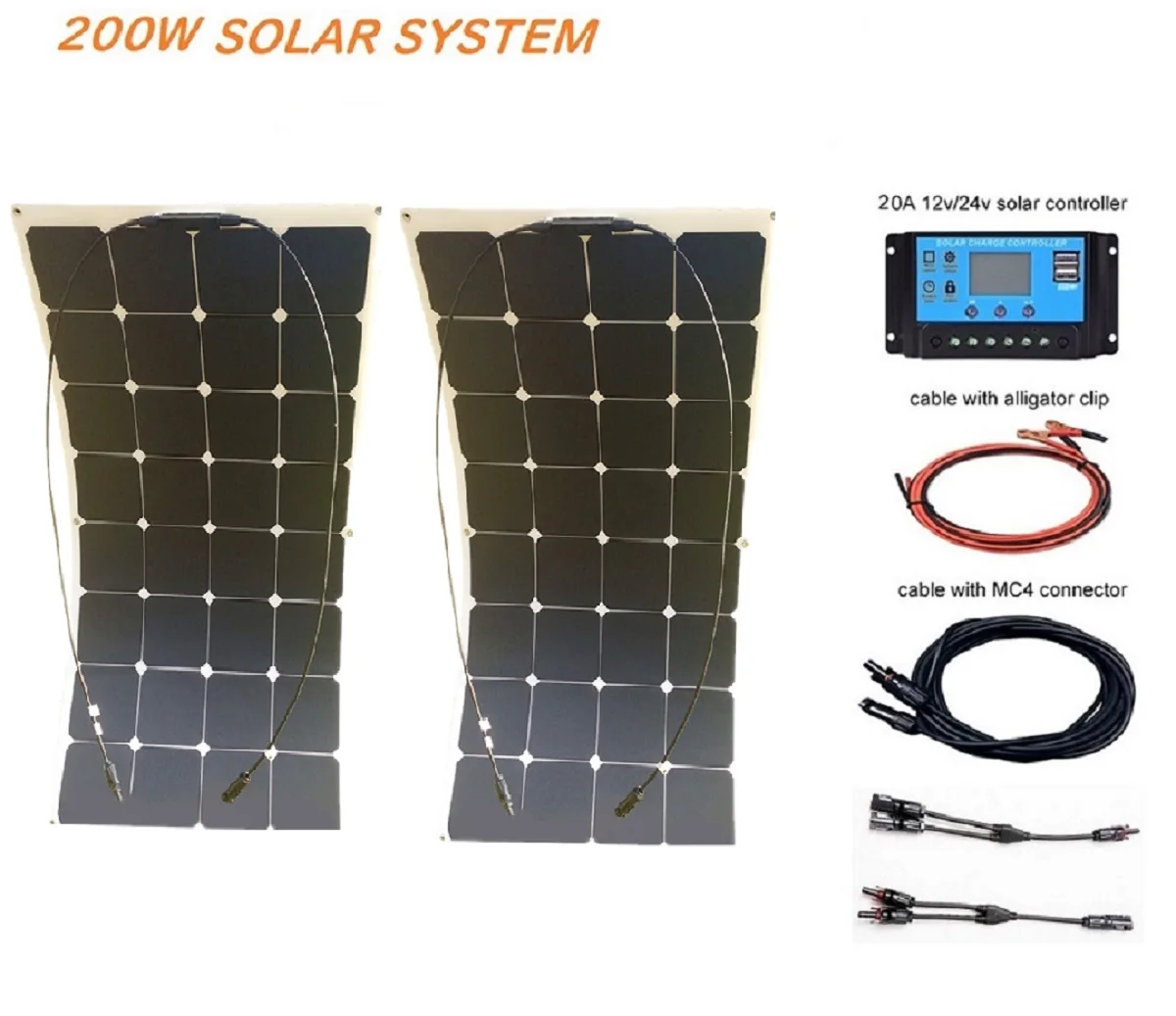 RG Sunpower Гибкая солнечная панель 110вт; монокристаллическая полугибкая солнечная панель 110 Вт; солнечная батарея 19.1% эффективность зарядки