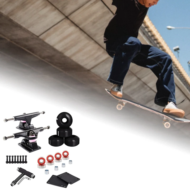 

Arrival 100A Skateboard Wheels 52X30mm with 5 Inch Skateboard Trucks and Skateboard Tools and Skateboard Rubbe