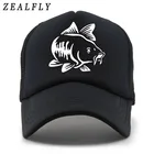 Кепка рыболовная мужская с ярким принтом, бейсболка в стиле хип-хоп, Повседневная сетчатая Кепка от солнца, летняя