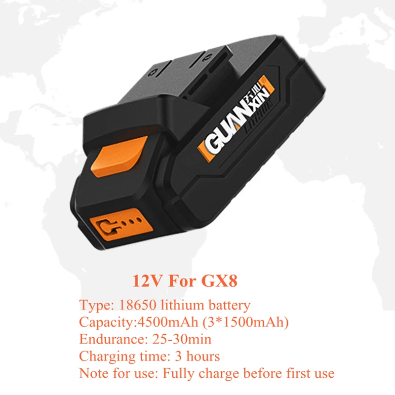 

4500/6000mAh 18650 Lithium Battery Car Wash Water Gun 12/20V Cordless Cleaner Customizable Makita Rechargeable Li-Ion Batteries