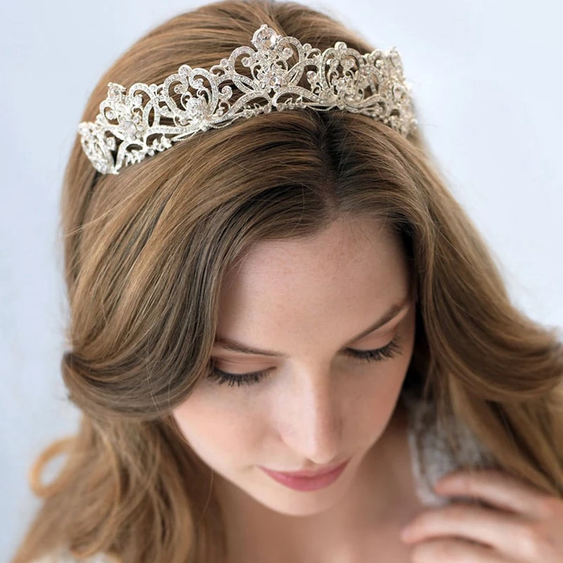 

Deartiara Mahkota New Crystal Tiara Crown Wedding Party Prom Headpiece