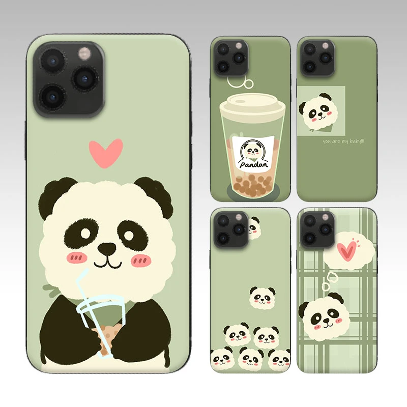 

Print Panda Cute Cartoon Case For iPhone 12 11 Pro Max Mini X XR XS Max 7 8 6s Plus SE 2020 Shockproof Soft Cover 2021 NEW