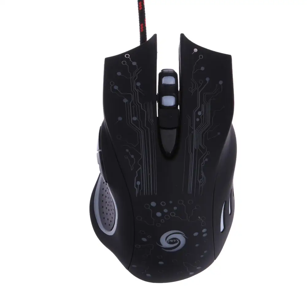 Профессиональная Проводная игровая мышь VODOOL 6 кнопок 3200DPI светодиодная