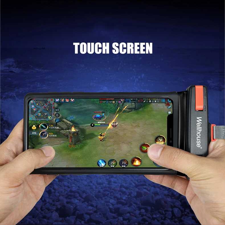 Водонепроницаемый чехол для телефона Touchcreen 6 4 дюйма с 3d обзором морского отдыха