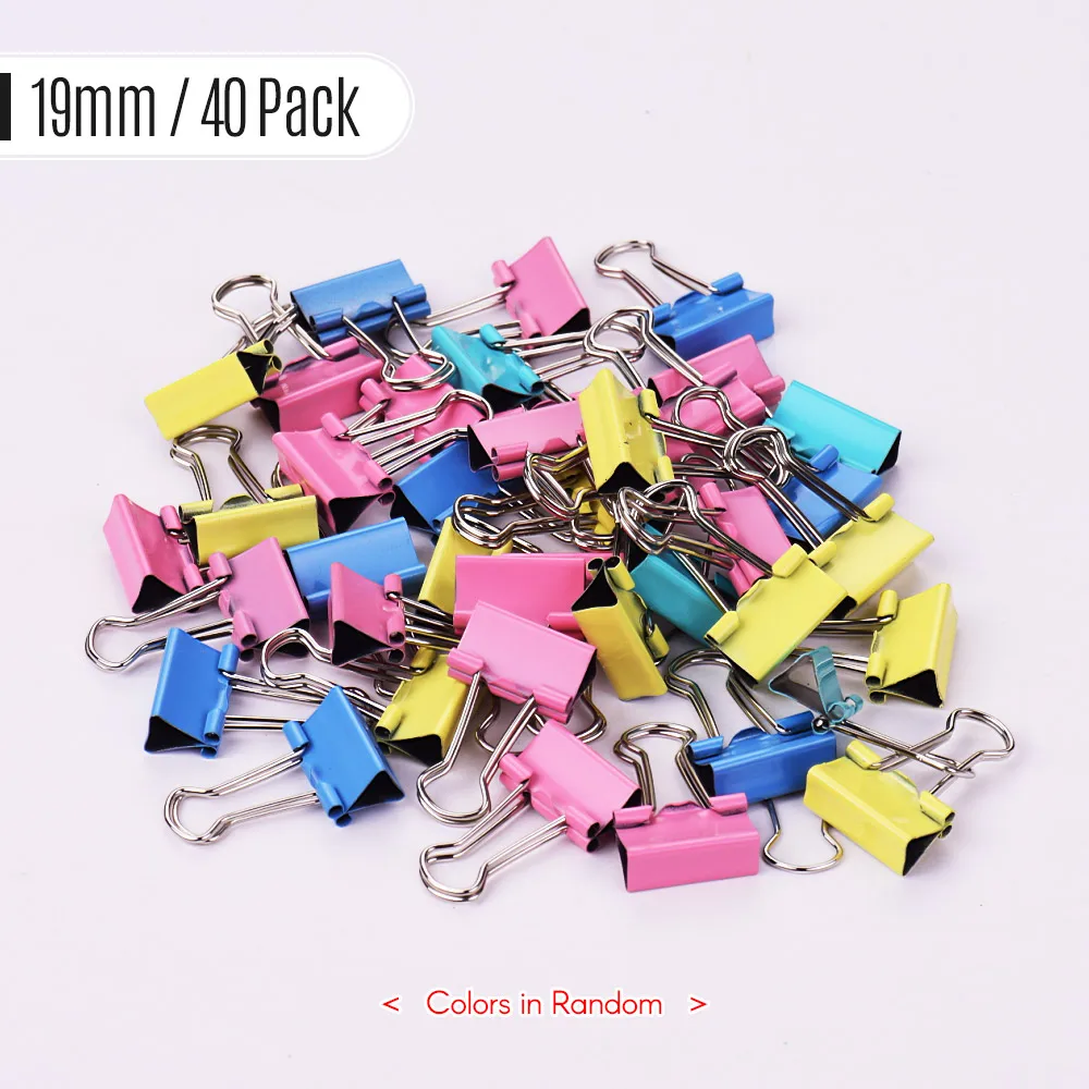 60 шт/40 шт скрепки для бумаги скобы металлические складные задние зажимы с
