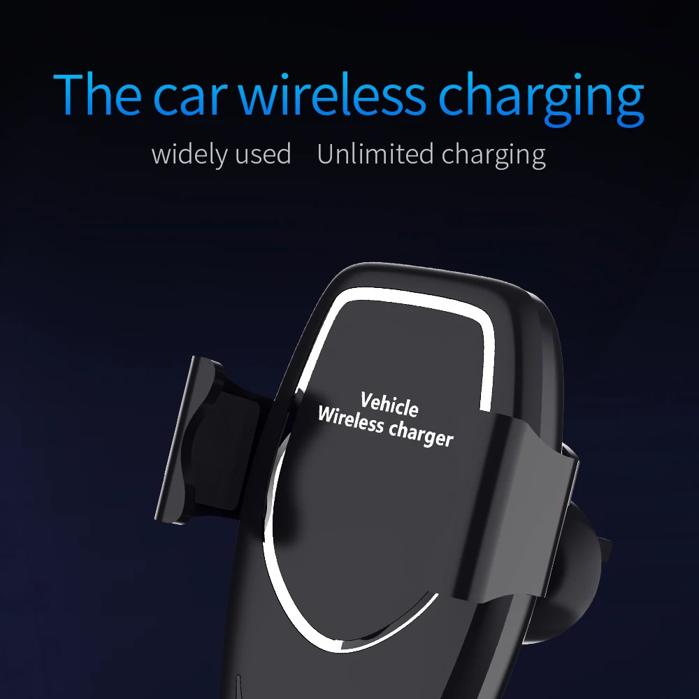 

Car Gravity Induction Air Vent Clip Mount Mobile Phone Stand Holder with 10W Wireless Charging One Hand Operation Rotation