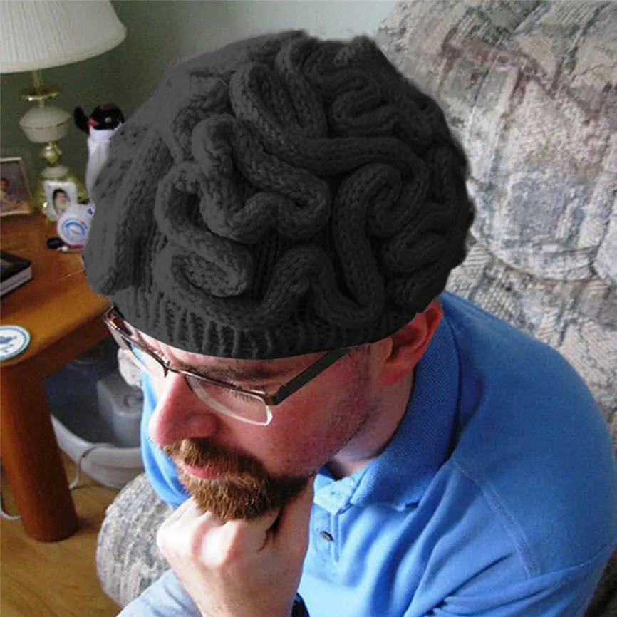 2019 новая ручная вязаная шапка мозги на хэллоуин шляпы для косплея детей и