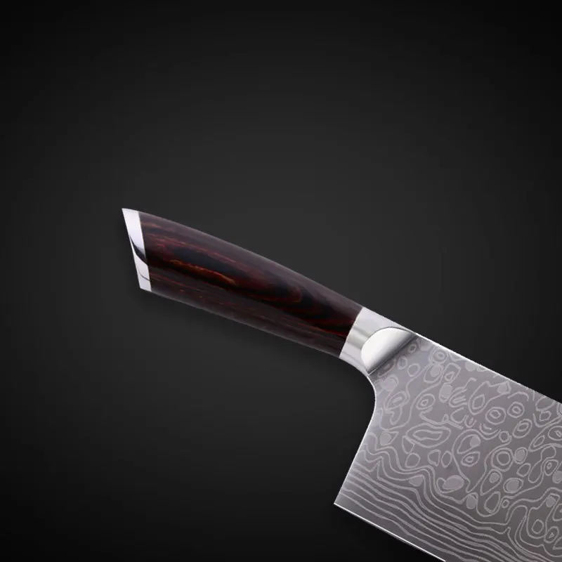 

Stainless steel kitchen knife, sliced meat, delicate laser pattern kitchen knife