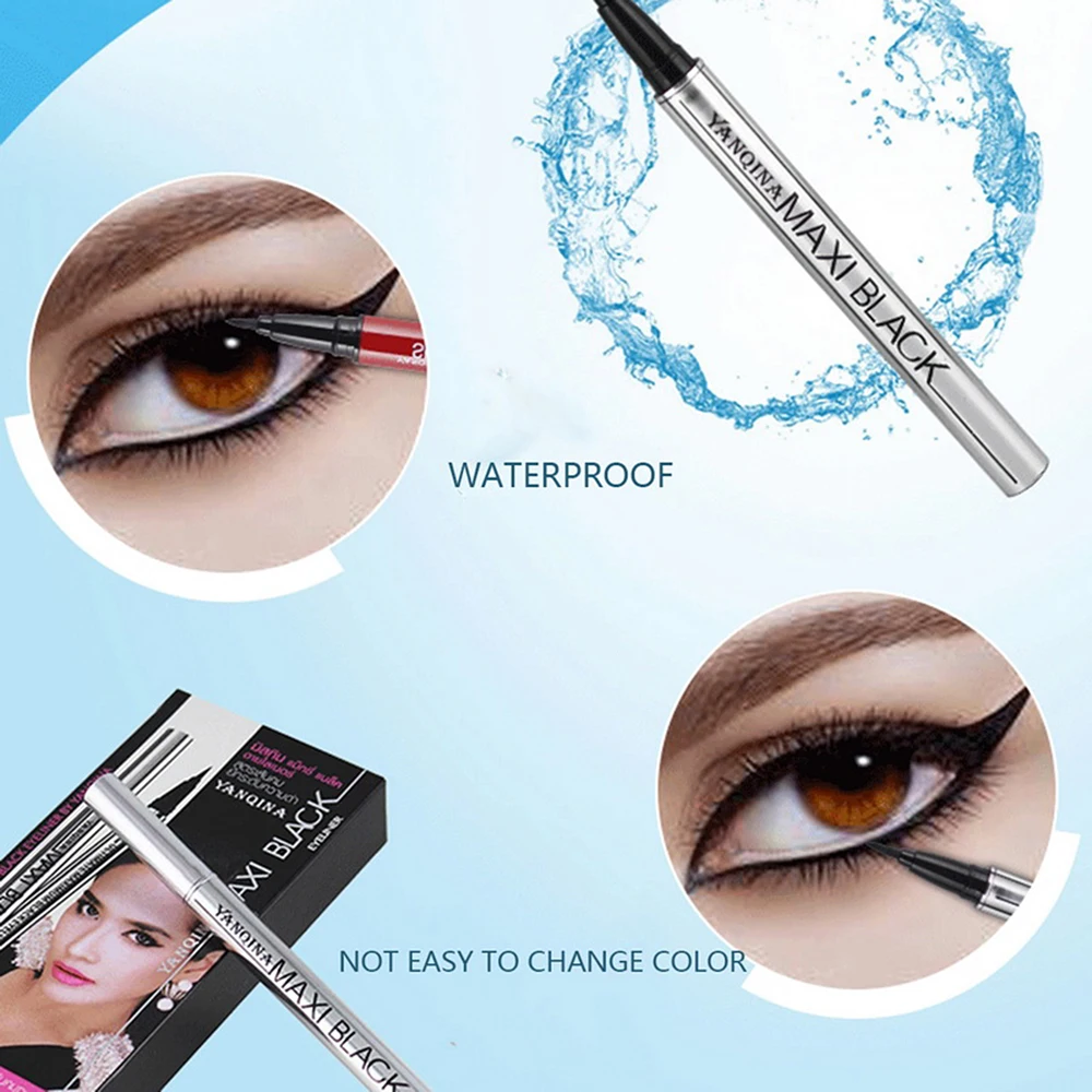 Черная жидкая Водонепроницаемая подводка для глаз Подводка Высокая Пигмент