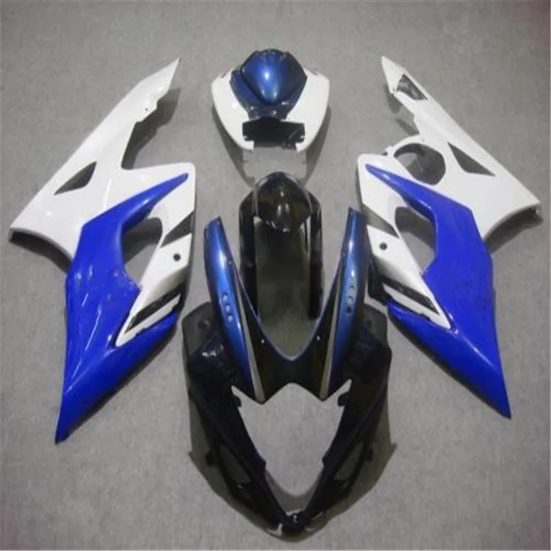 

Motorcycle Fairing kit for SUZUKI GSXR1000 05 06 GSXR 1000 K5 2005 2006 Injection mold white blue Fairings Set
