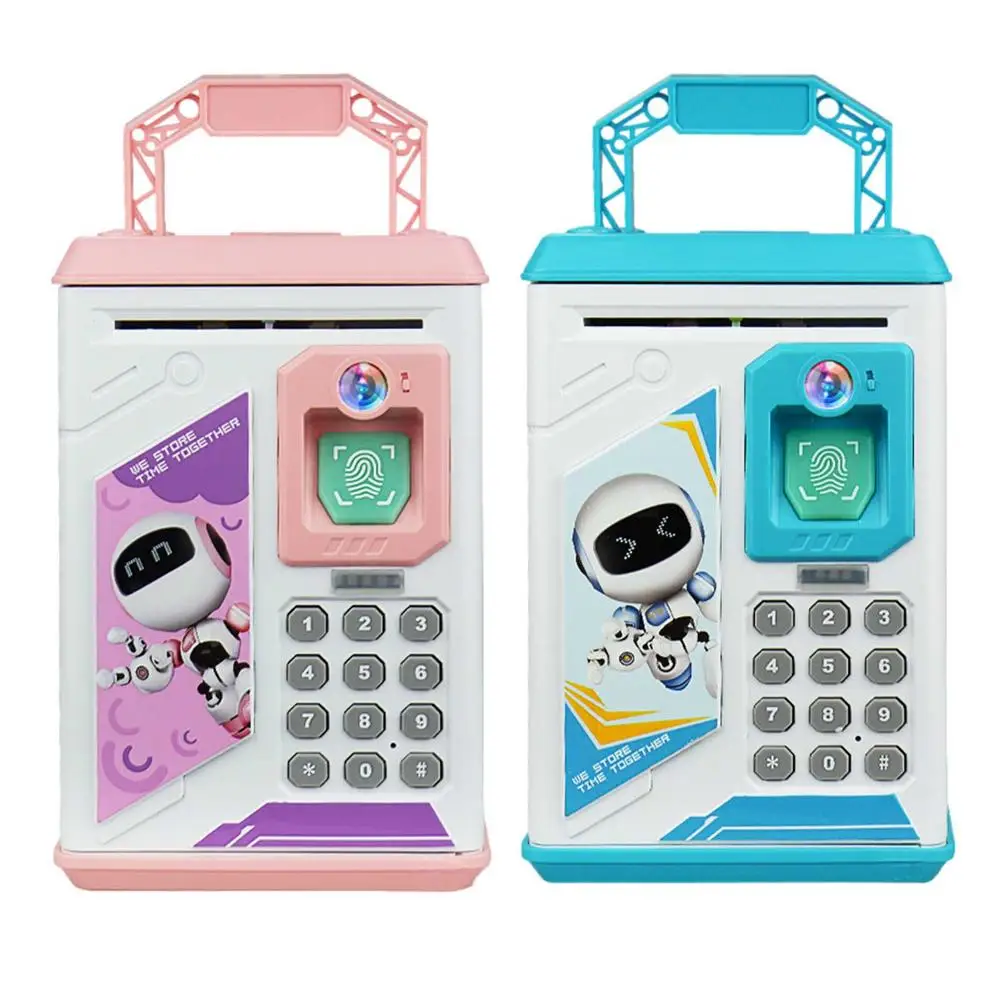 

Копилка-банкомат, игрушка с датчиком отпечатков пальцев, копилка с функцией распознавания лица, детская игрушка, копилка