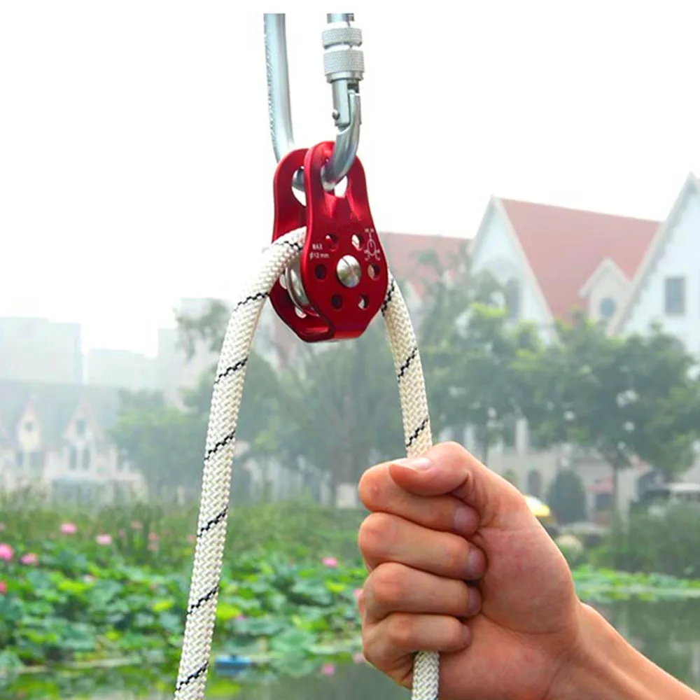 

Outdoor Rock Climbing Single Fixed Pulley Mountaineering Rope Climbing Rappelling Survival Equipment Outdoor Climbing Goods#40
