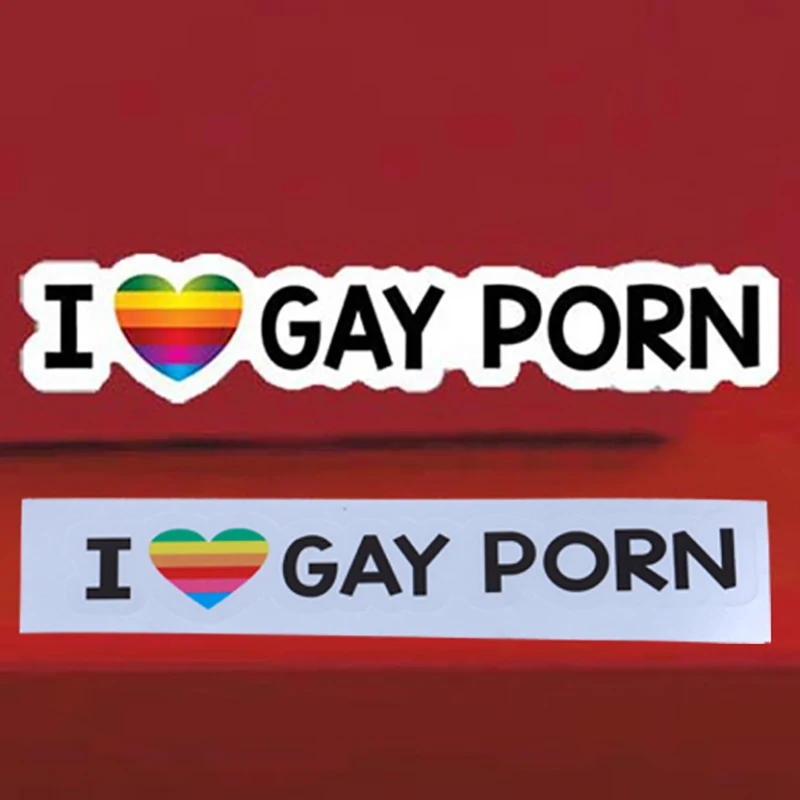 Car Bumper Vinyl Sticker I Love Gay Porn Sex LGBT Lesbian Funny Bicycle Stickers | Автомобили и мотоциклы