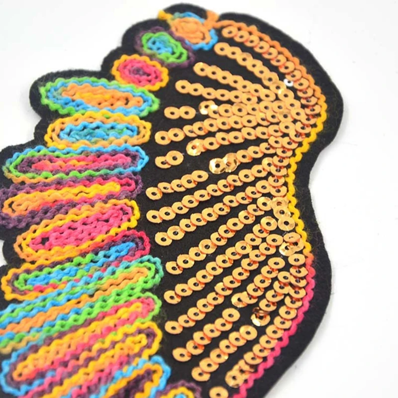 

2Pack Sequins Eagle Embroidered Badge Iron on Sew on Patch for Clothing K3NF