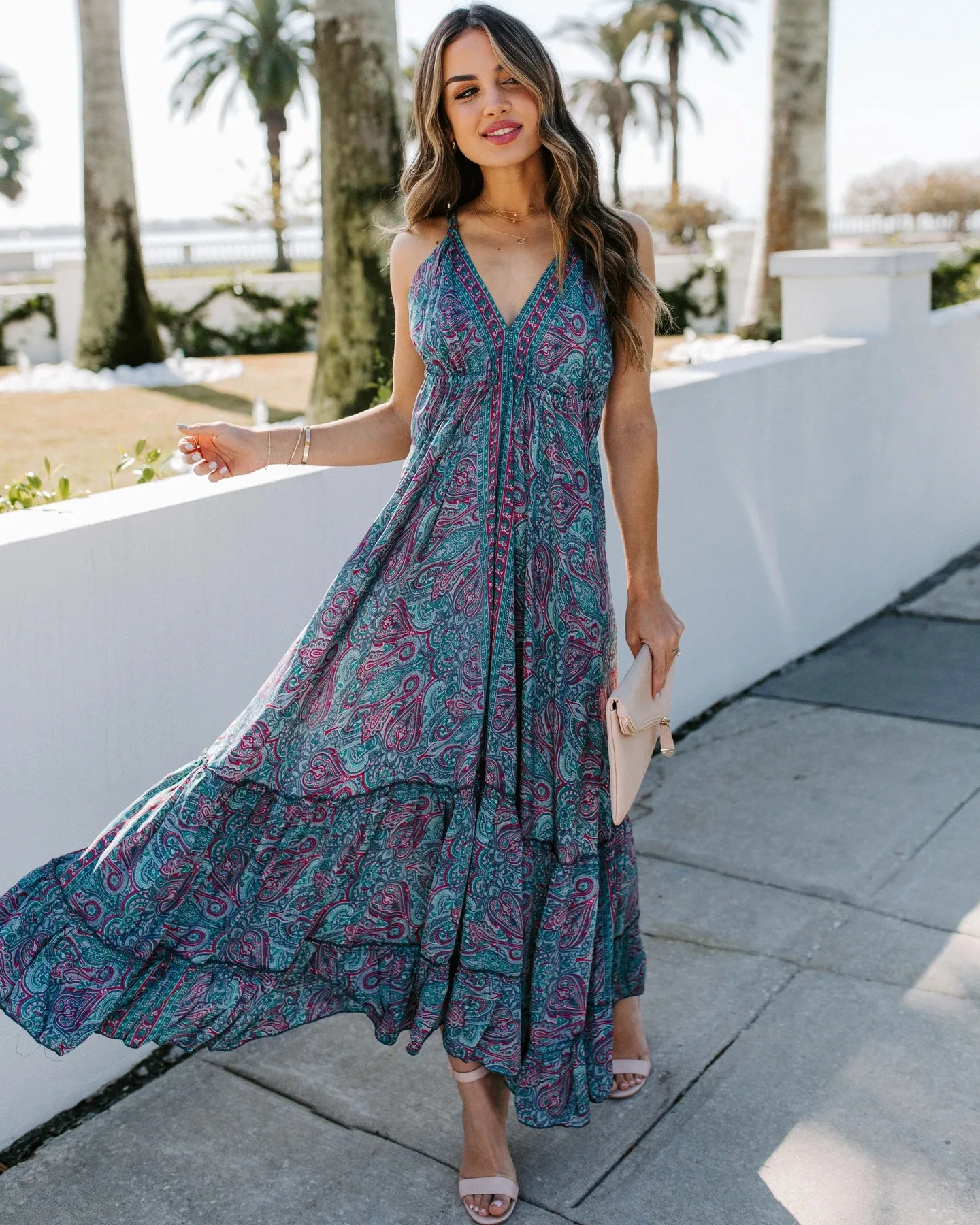 

Woman Dress Print V Neck Beach Cover Up Vacation Outfits Summer Beach Dress Plus Size Summer Dress Beach Wrap Pareos De Playa
