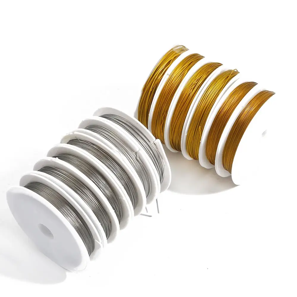 

1 Roll/lot 0.3/0.45/0.5/0.6mm Resistant Strong Line Copper Wire Colorfast Beading Wire For Jewelry Making Findings