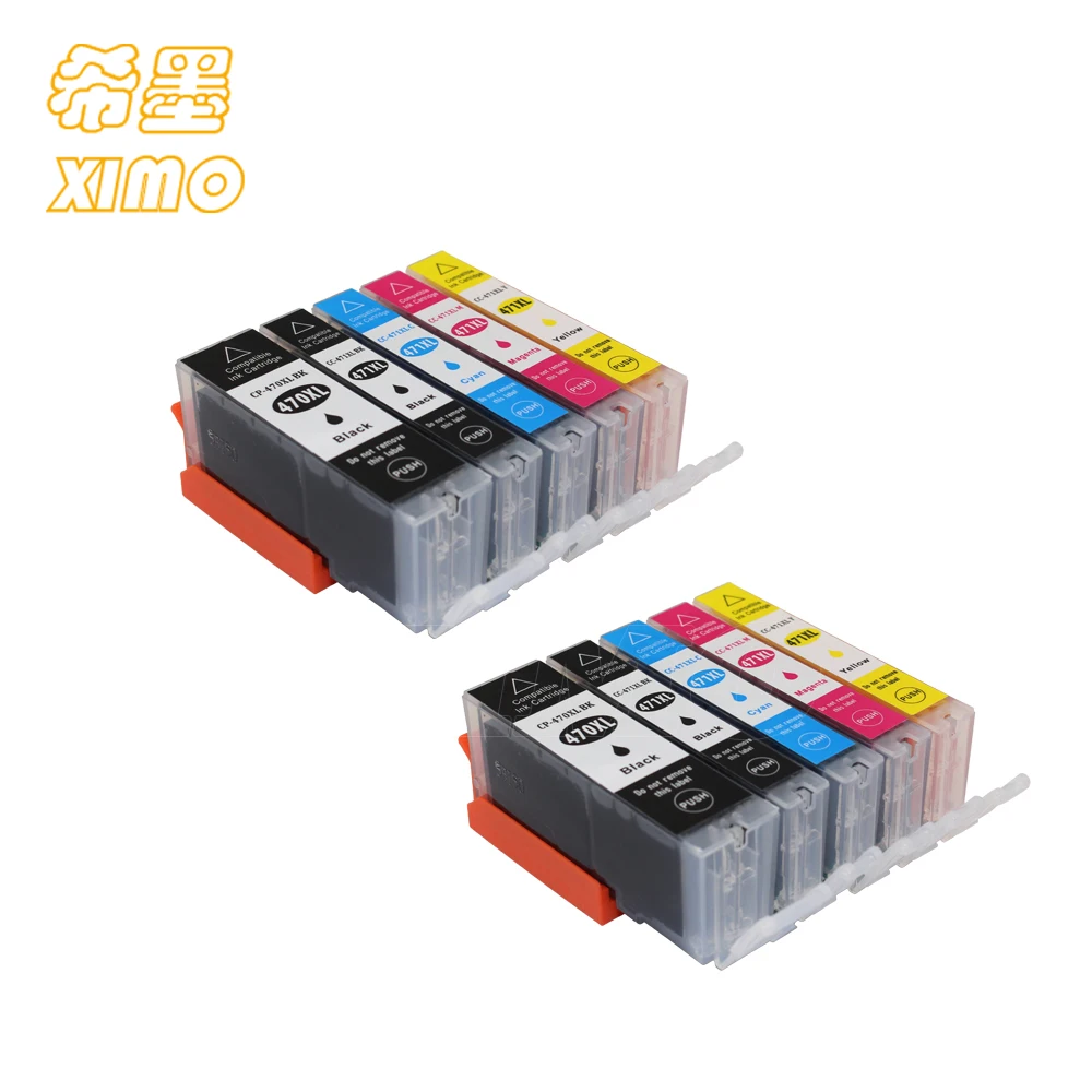 XIMO 5C 470 471 PGI-470 PGBK CLI-471 совместимый чернильный картридж полные чернила для canon PIXMA MG6840 MG9040 TS5040 TS6040 принтер