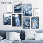 Настенный постер рука в руке, Современная мраморная живопись, океанический пейзаж, печать на холсте, скандинавские настенные картины для декора гостиной