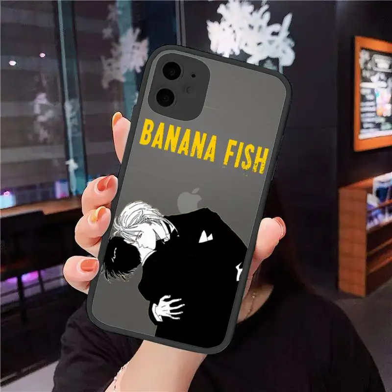 

Banana Fish Anime Phone Case For iphone 12 11 8 7 plus mini x xs xr pro max matte transparent cover