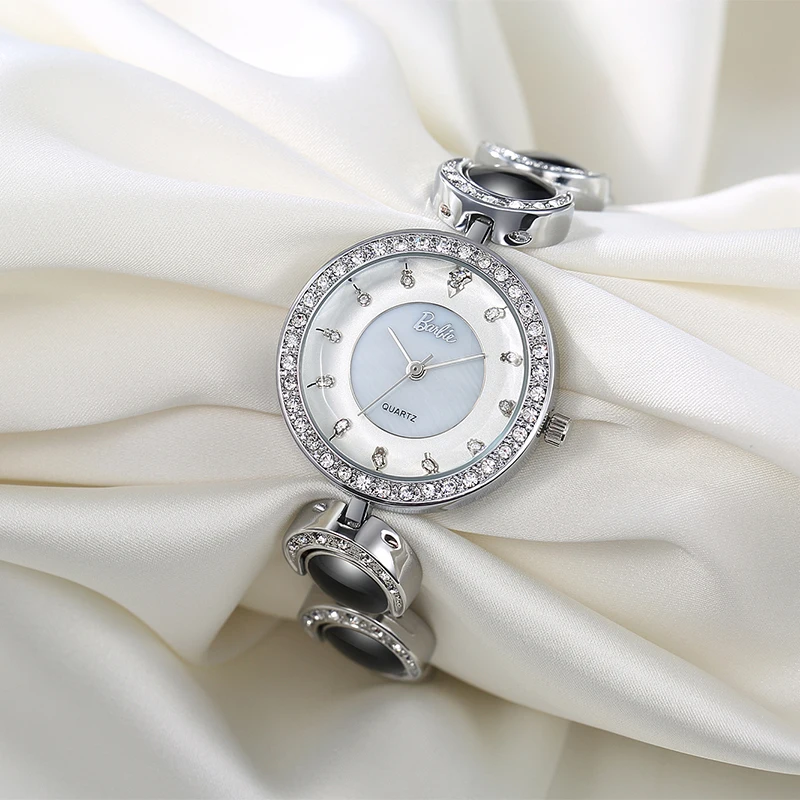 Time 100 Watches women alloy Strap Quartz Watch Ladies Waterproof Casual Wristwatches Popular Girls Imitation Pearl Watch enlarge