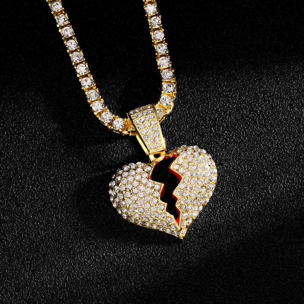 Ожерелье со стразами для мужчин и женщин украшение из кубинской цепи в стиле