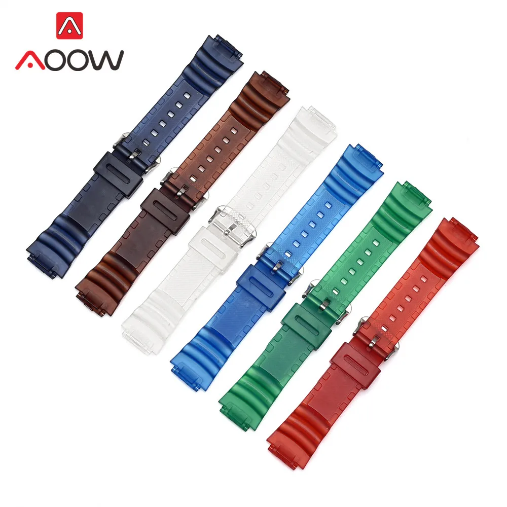 Цветной ремешок для часов 18 мм Casio AQ-S800W AE-1000W мужской женский спортивный