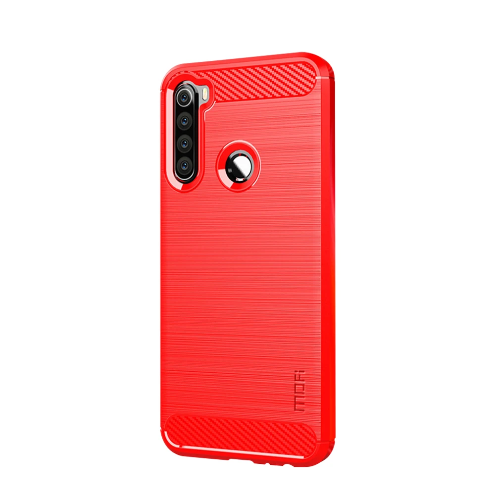 Чехол MOFi для Xiaomi Redmi Note 8 T, роскошный чехол из мягкого волокна ТПУ, силиконовый чехол для телефона s, задняя крышка для Xiaomi Redmi Note 8T - Цвет: Красный