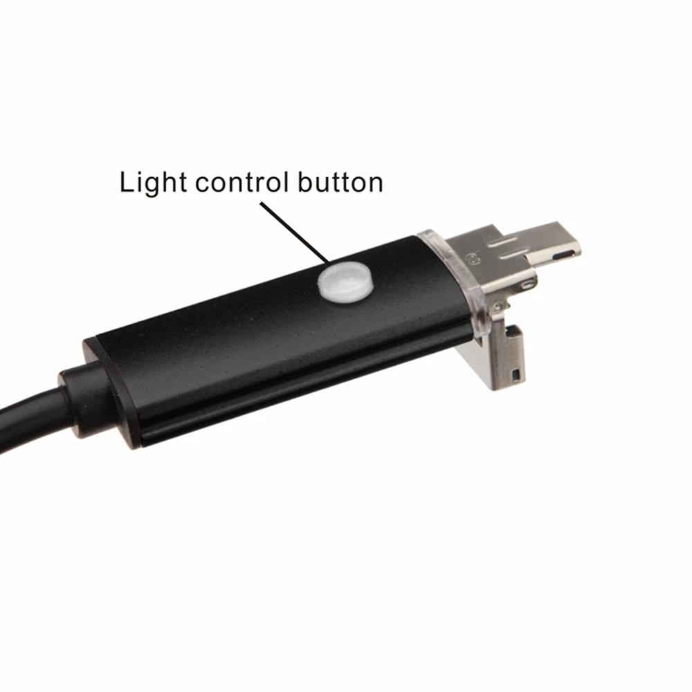 2in1 Endoscope Camera OTG Micro USB snake camera 5MM Mini Waterproof Inspection Borescope for android phones | Электроника