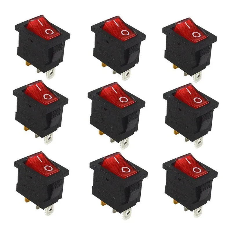 2 шт. KCD1 10*15 мм 3Pin ВКЛ./ВЫКЛ. Лодка Автомобильный кулисный переключатель 6A/10A 250 V/125 V