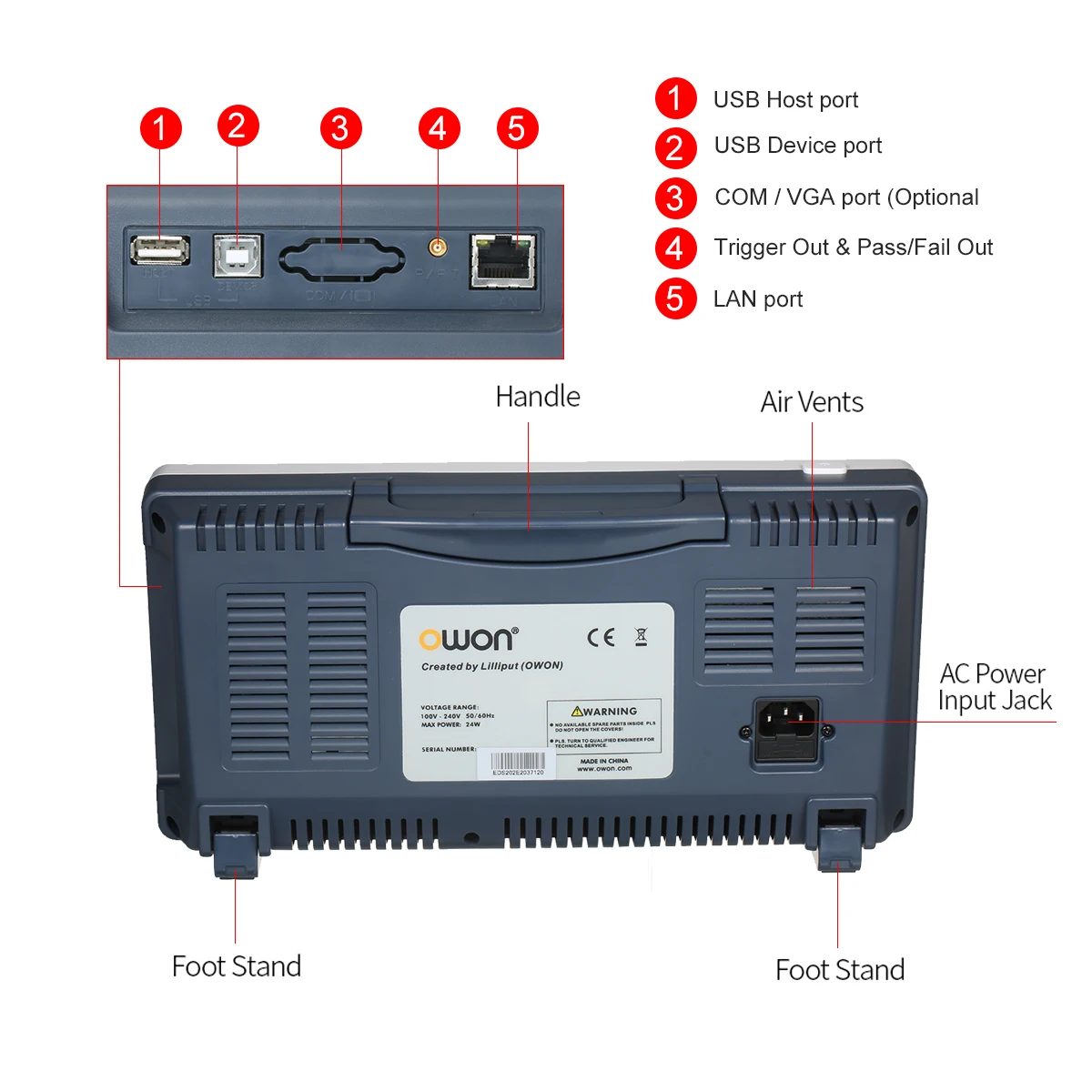 

EDS202E 2-CH Digital Storage Oscilloscope with 8-inch LCD Display 10M Depth Memory Handheld Portable Oscillometer 100MHz 1GS/s