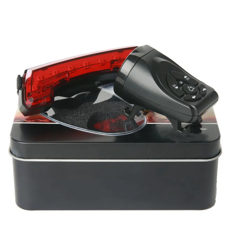

MEROCA USB new rechargeable cycling bicycle wireless remote steering tail light with horn electric bell light