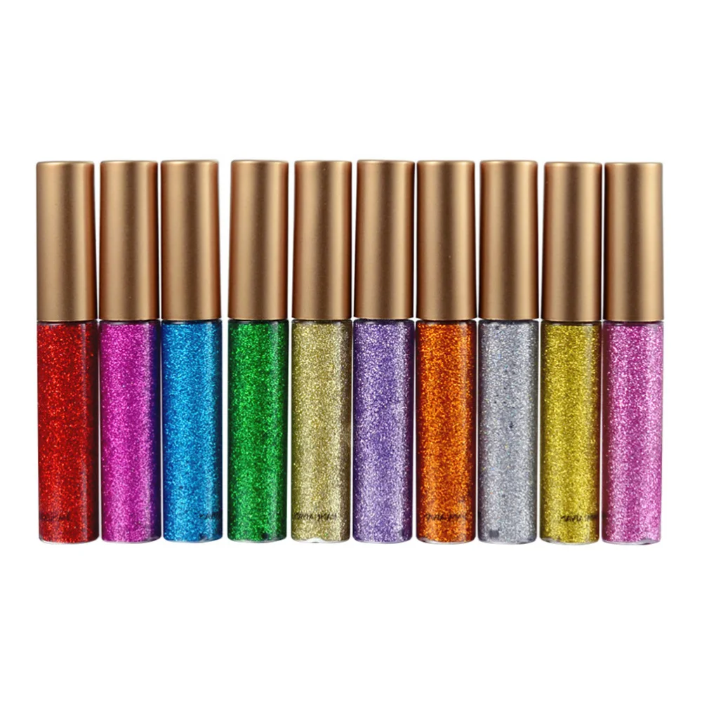

10pcs Sequins Liquid Eyeliner Shining Shimmer Liquid Glitter Eyeshadow for Lady