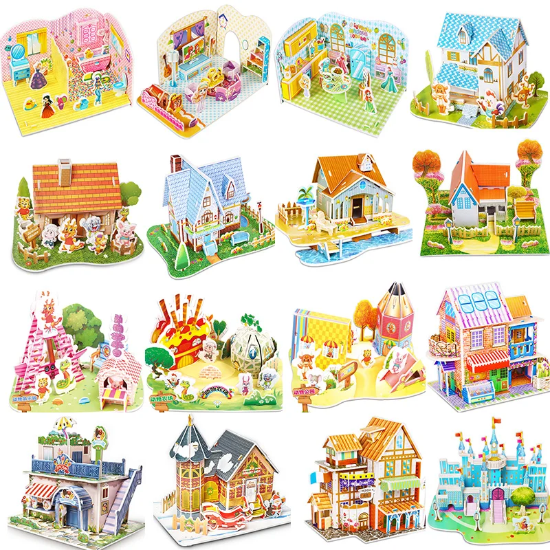 Juegos de construcci&oacute;n Montessori para ni&ntilde;os y ni&ntilde;as, puzle 3d de madera, juegos educativos de caja secreta-5