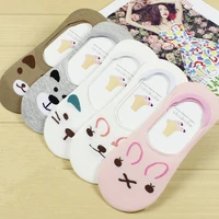 3pairs6pcs summer invisible socks set women girl cotton low cut cute boat sox sexy comfortable lace non slip ankle sock