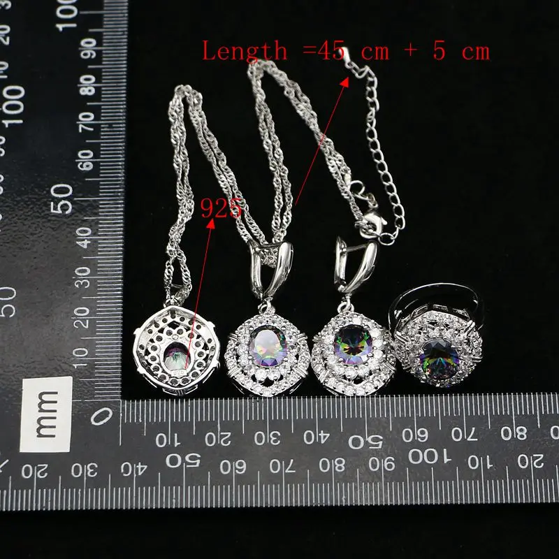 Мистик Радуга Кубический Цирконий ювелирные наборы