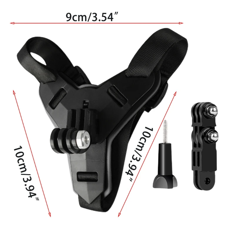 Motorcycle Helmet Chin Fixing Bracket Mount Full Face Jaw Holder Strap Durable Compatible with Action Camera Accessories