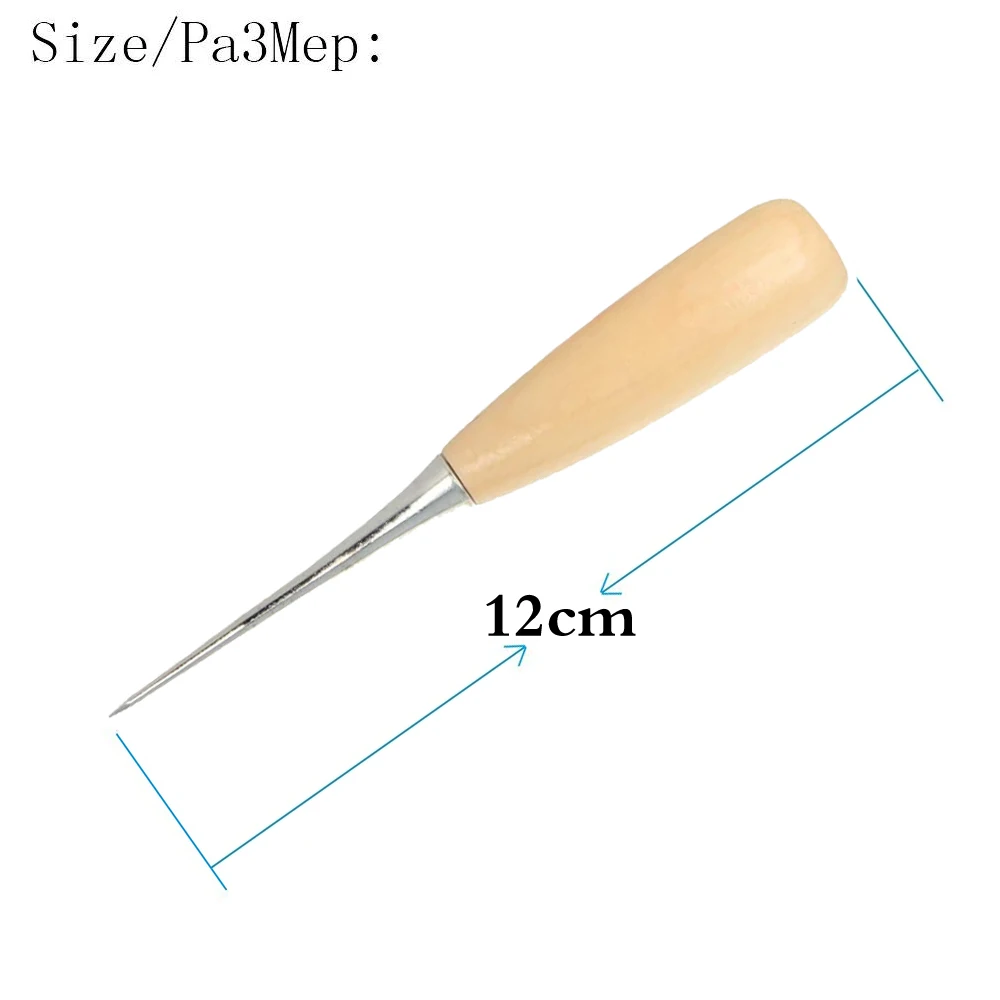 1 шт. кожаная швейная Awl деревянная ручка инструмент Штифт Пробивка для DIY Кожа